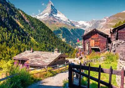 Matterhorn und Mont Blanc