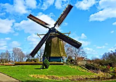 Tülpenblüte in Holland Windmühle nictours