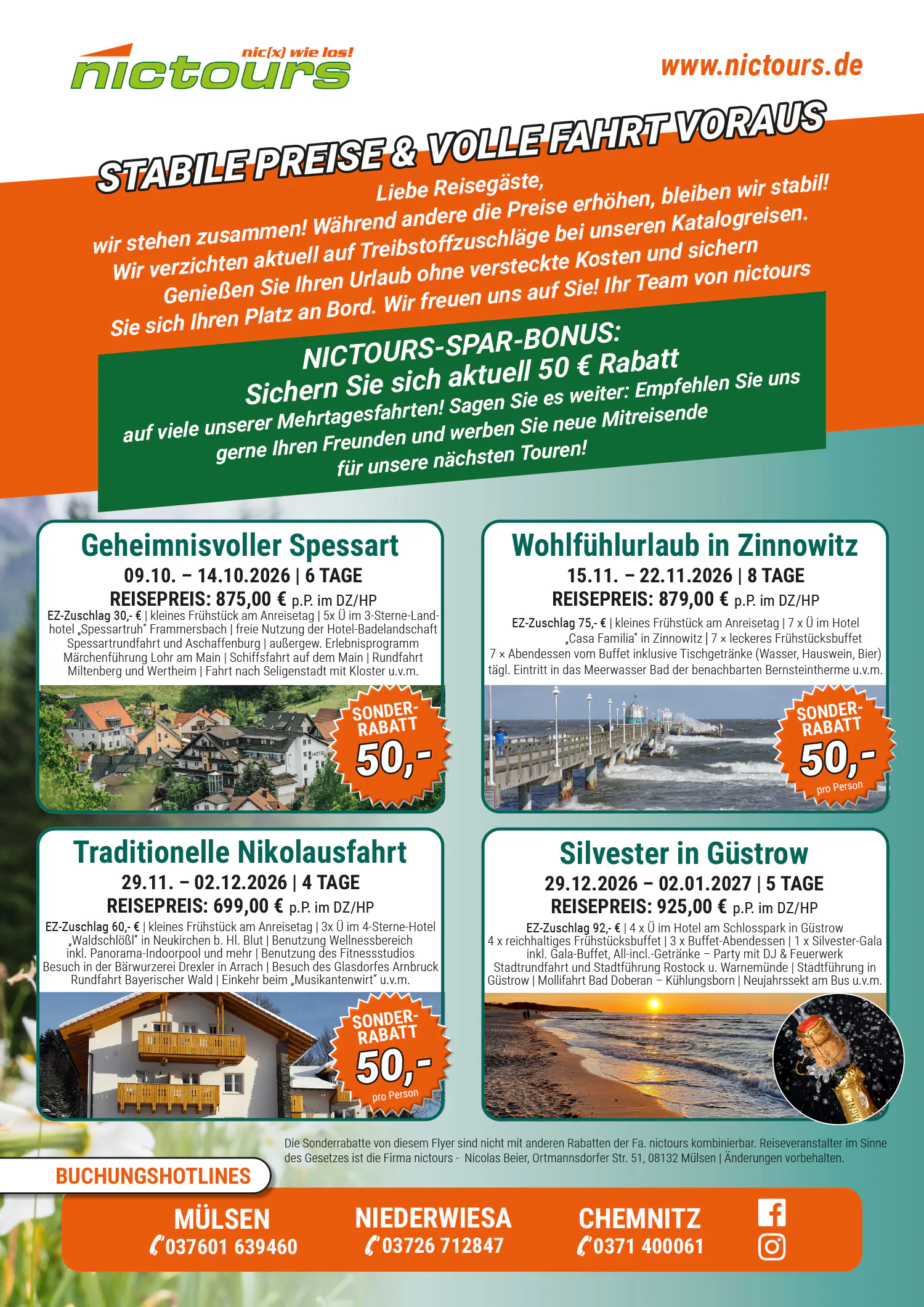 Aktuelle Angebot nictours